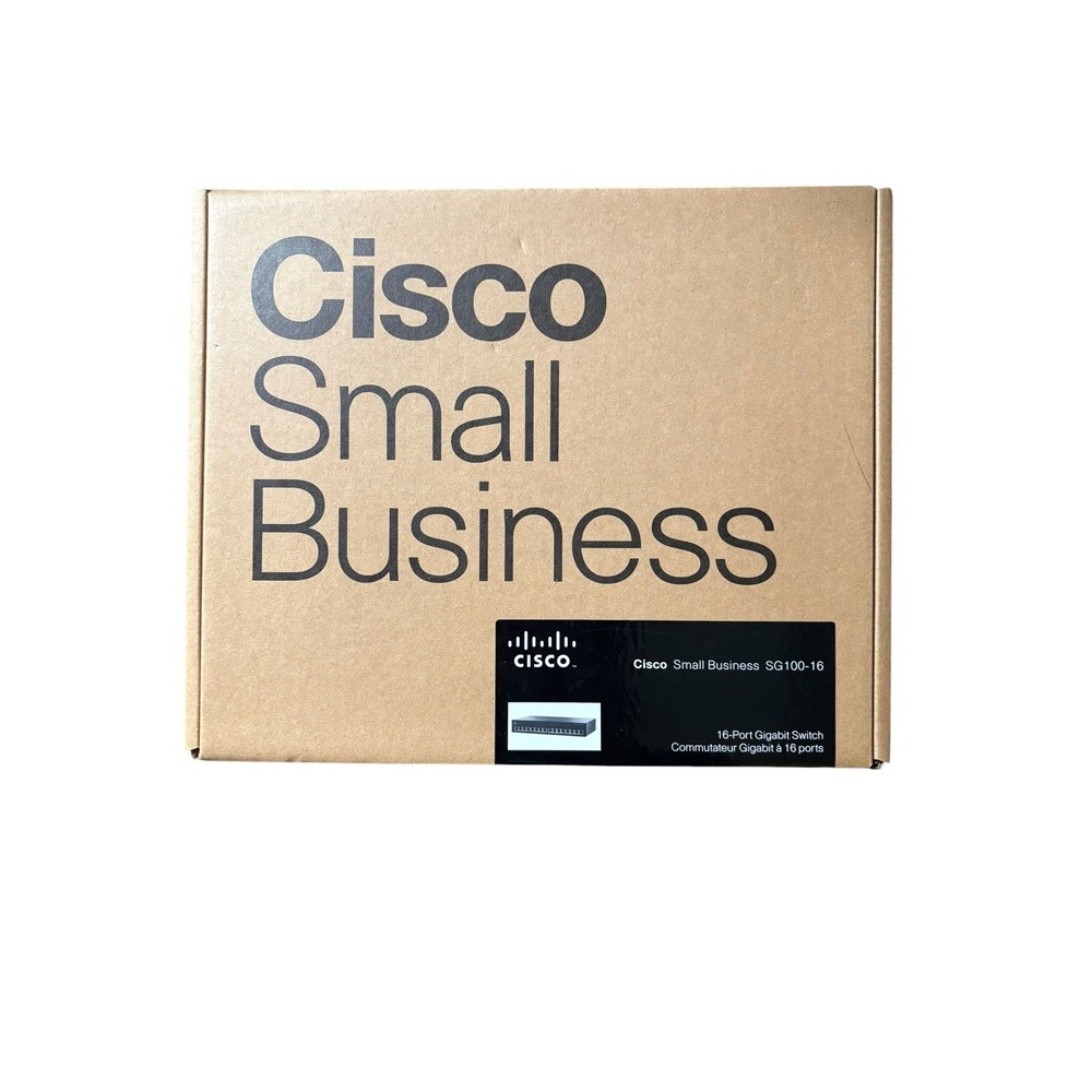 Cisco Small Business SG100-16.v2 Rack-Mountable 16-Ports Gigabit Switch(Sealed)